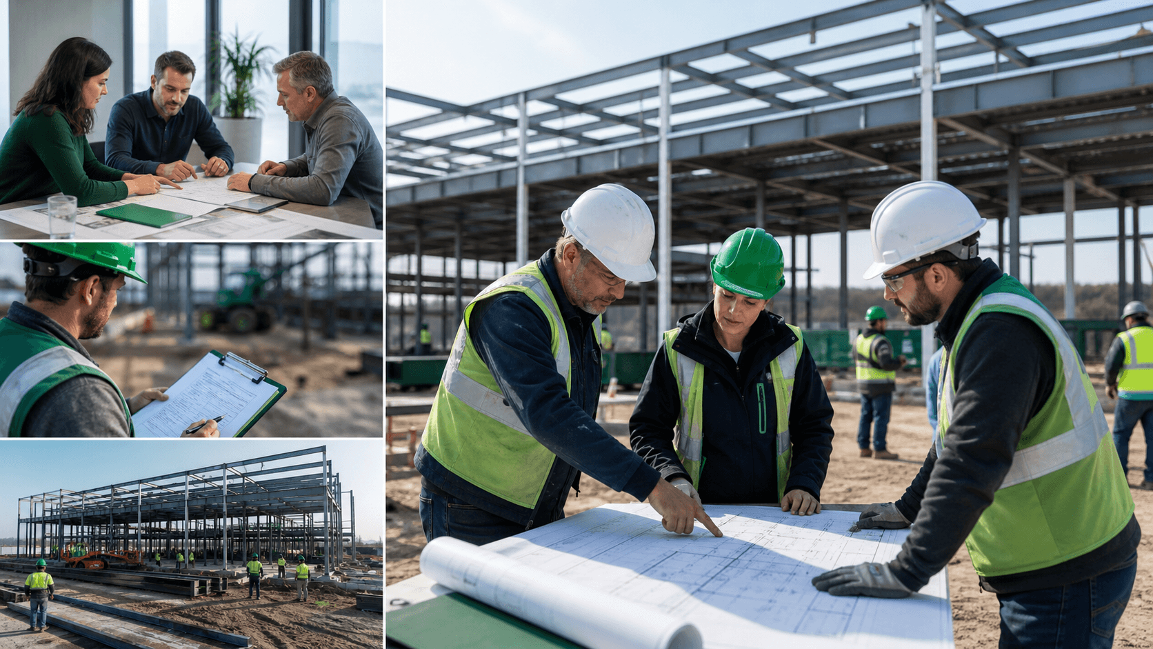 Una operación de construcción conecta oficina, planeación y campo bajo una misma dirección.