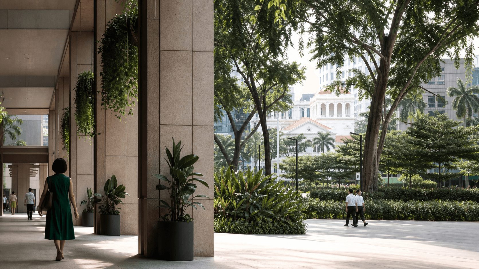 Interpretación editorial de Singapore para el directorio de ubicaciones de Nushin.